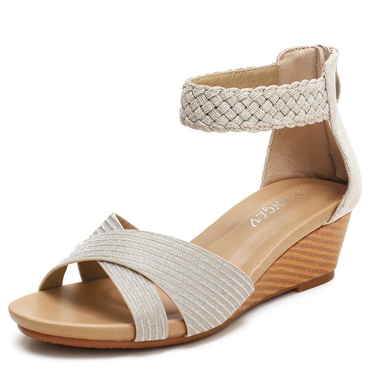 Sandals female summer new fairy wind summer women s shoes woven Roman fashion wedge shoes - 36
Sandals female summer new fairy wind summer women s shoes woven Roman fashion wedge shoes - 36
