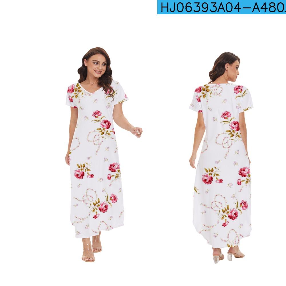 New Floral Digital Print V-Neck Summer Dress - Lightweight, Long Style for Women 3XL
New Floral Digital Print V-Neck Summer Dress - Lightweight, Long Style for Women 3XL
