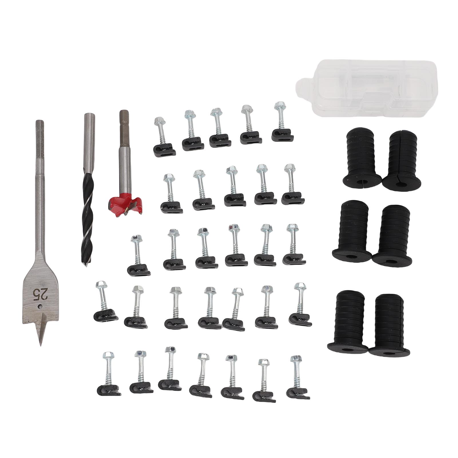 Комплект для прокладки кабелей Зажимы для проводов Втулки Сверла 1 дюйм и 5/16 дюйма Проход через стену Проводка чёрный
Комплект для прокладки кабелей Зажимы для проводов Втулки Сверла 1 дюйм и 5/16 дюйма Проход через стену Проводка чёрный