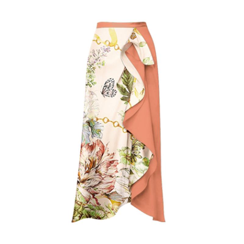Women s Holiday Style High Slit Midi Beach Skirt with European and American Print Extra Large кораловий
Women s Holiday Style High Slit Midi Beach Skirt with European and American Print Extra Large кораловий