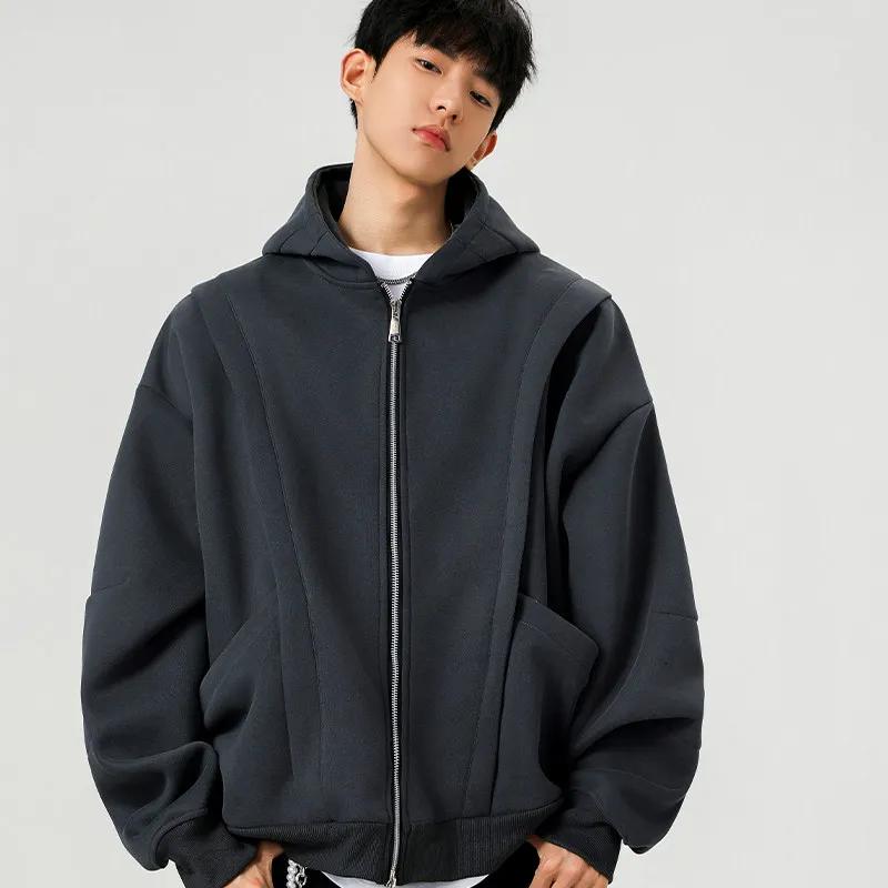 Mens Loose Hoodie Jacket 2026 Men Casual Sweatshirts Autumn Men Fashion Cotton Blend Cardigan Male Heavyweight Outerwear L темно-сірий колір
Mens Loose Hoodie Jacket 2026 Men Casual Sweatshirts Autumn Men Fashion Cotton Blend Cardigan Male Heavyweight Outerwear L темно-сірий колір