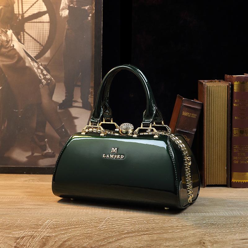 Fashion Leather Bag Patent Leather Handbag Medium Women S Bag Mother Bag Banquet Shoulder Messenger Bag Women зелений
Fashion Leather Bag Patent Leather Handbag Medium Women S Bag Mother Bag Banquet Shoulder Messenger Bag Women зелений