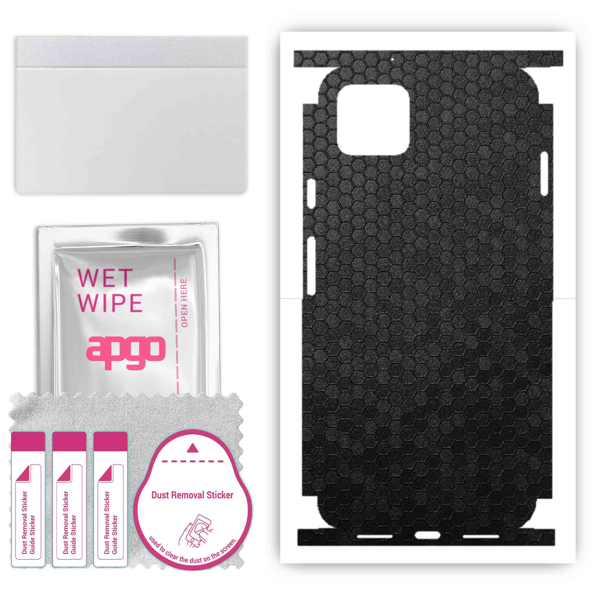 Apgo Protective Skin Sticker for the back+sides compatible with Google Pixel 4 XL, Full Wrap Film, Foil, Vinyl - Pattern Black Honeycomb
Apgo Protective Skin Sticker for the back+sides compatible with Google Pixel 4 XL, Full Wrap Film, Foil, Vinyl - Pattern Black Honeycomb