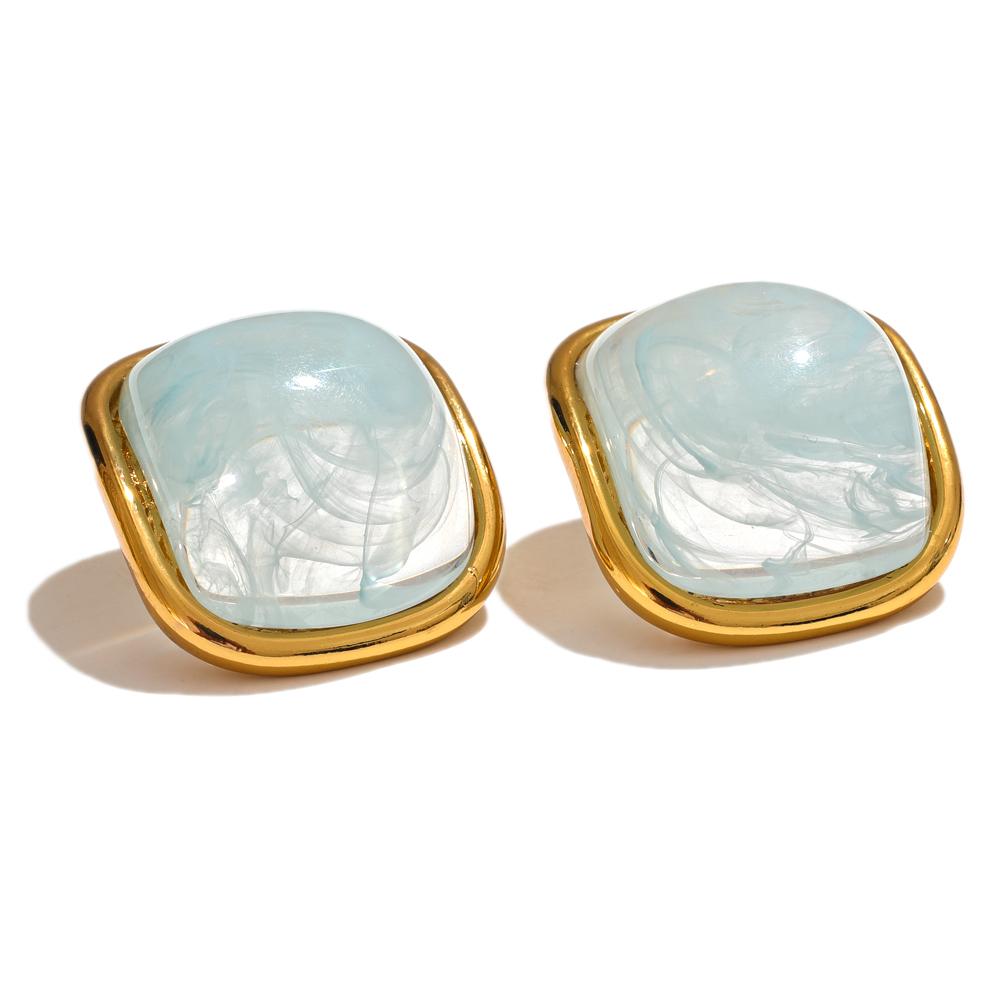 Yhpup Y2K Colorful Resin Square Golden Stud Earrings Women Summer Stainless Steel 18k Plated Candy Charm Jewelry Waterproof
Yhpup Y2K Colorful Resin Square Golden Stud Earrings Women Summer Stainless Steel 18k Plated Candy Charm Jewelry Waterproof