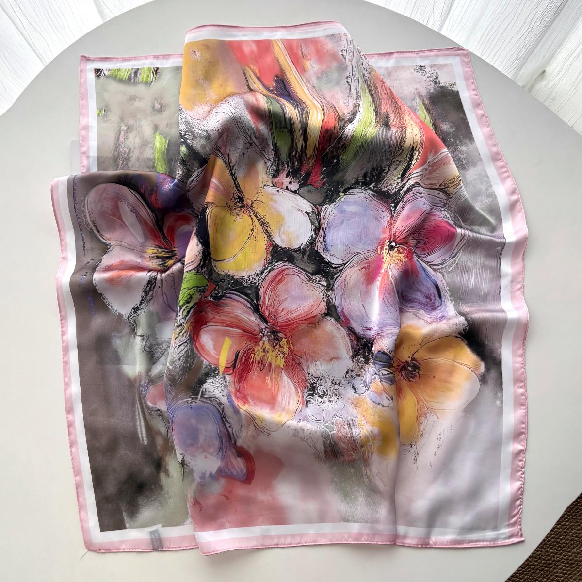 Floral Printed Imitation Silk Scarves Square Scarf Bandanas For Women Luxury Hijab Neckerchief Elegant Shawl Beach Wraps
Floral Printed Imitation Silk Scarves Square Scarf Bandanas For Women Luxury Hijab Neckerchief Elegant Shawl Beach Wraps