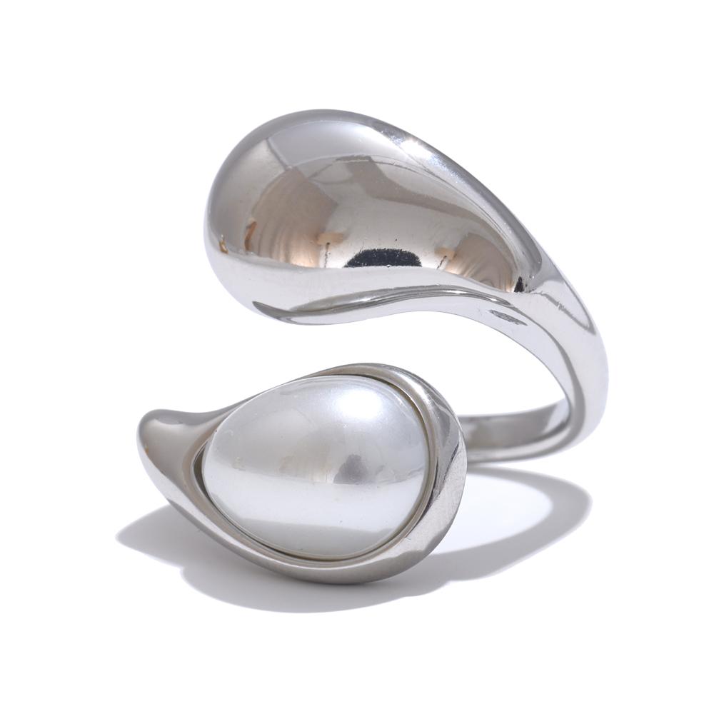 Yhpup Fashion Imitation Pearl Water Drop Finger Ring Women 316L Stainless Steel Elegant Gold Platinum Plated Jewelry 7
Yhpup Fashion Imitation Pearl Water Drop Finger Ring Women 316L Stainless Steel Elegant Gold Platinum Plated Jewelry 7