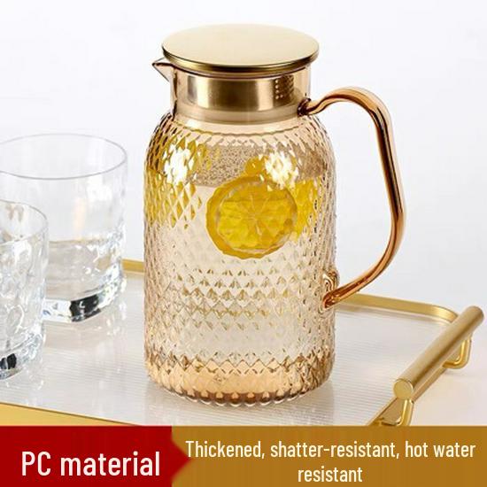 Acrylic Amber Cold Water Kettle: Heat-Resistant Large Capacity Pitcher & Tea Infuser 1.3L Vertical Pattern Kettle
Acrylic Amber Cold Water Kettle: Heat-Resistant Large Capacity Pitcher & Tea Infuser 1.3L Vertical Pattern Kettle