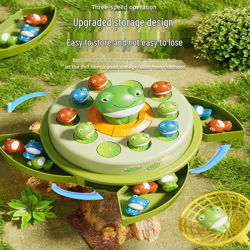 Children s Electric Musical Turntable Frog Disc Toy with Catapult and Educational Scoop Net
Children s Electric Musical Turntable Frog Disc Toy with Catapult and Educational Scoop Net
