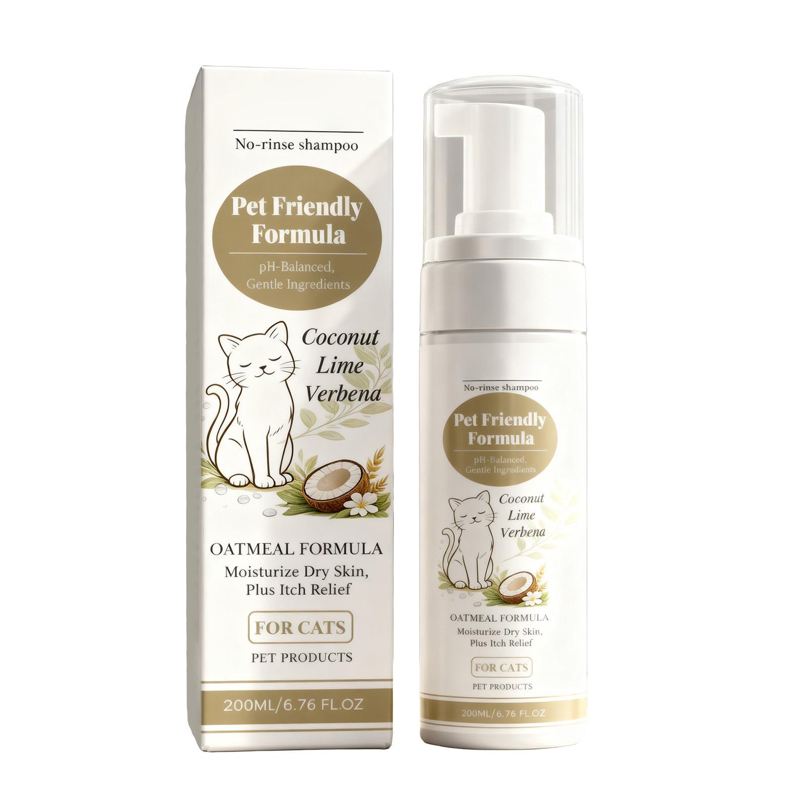 No Rinse Cat Shampoo Oatmeal Formula Moisturizing Dry Skin Itch Relief Coconut Lime Verbena Pet Friendly Formula 200ml one size
No Rinse Cat Shampoo Oatmeal Formula Moisturizing Dry Skin Itch Relief Coconut Lime Verbena Pet Friendly Formula 200ml one size