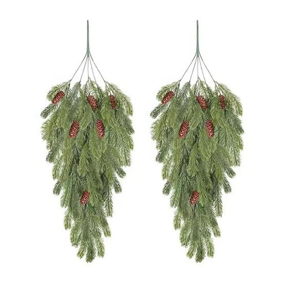 2Pcs Christmas Teardrop Swag Wreath Fake Norfolk Pine Stairway Swag with Pinecone Winter Xmas Hanging Greenery Garland Decoration 2pcs
2Pcs Christmas Teardrop Swag Wreath Fake Norfolk Pine Stairway Swag with Pinecone Winter Xmas Hanging Greenery Garland Decoration 2pcs