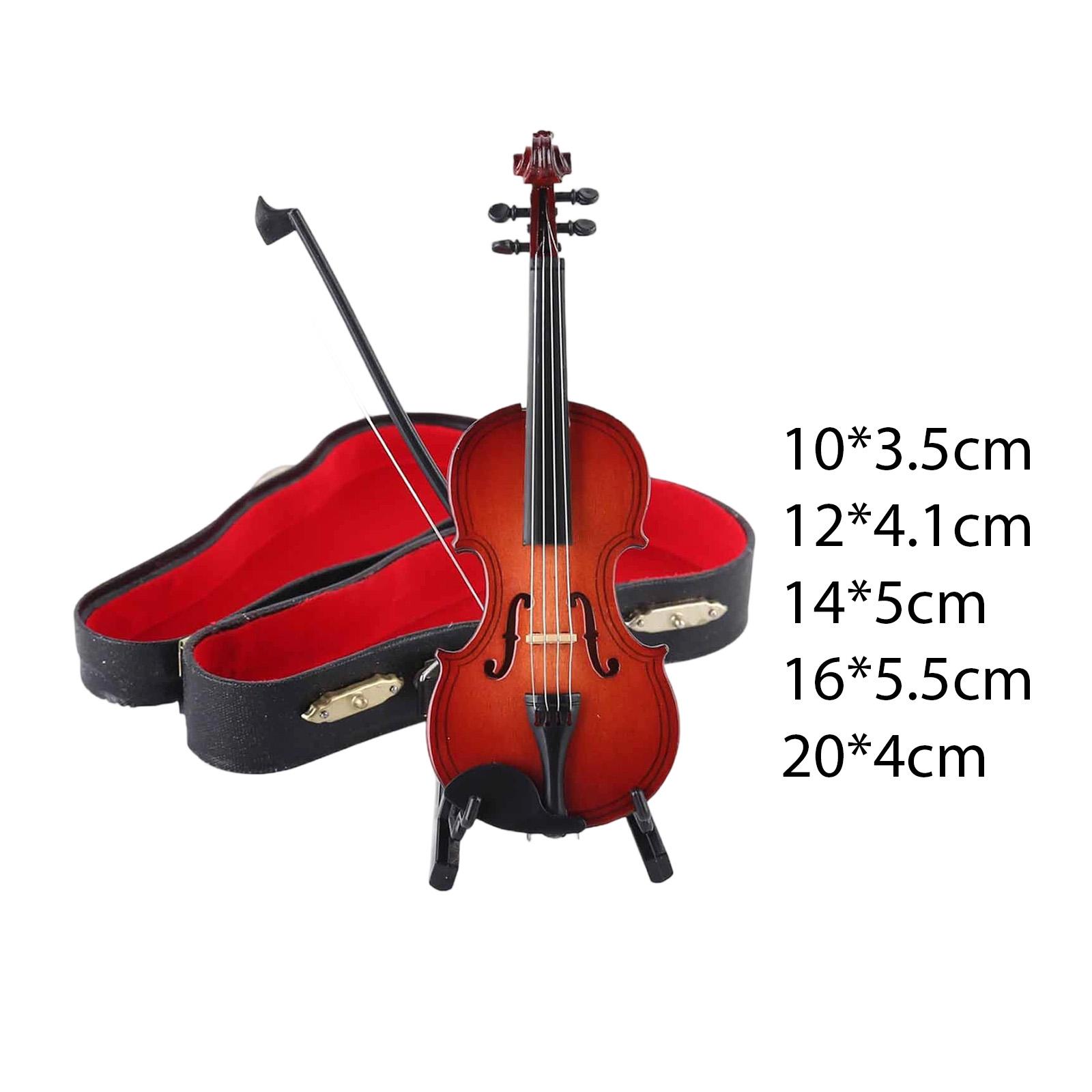 Wooden Miniature Violin Model, Display Ornament, with Stand, Bow and Case, for Bedroom 14 cm
Wooden Miniature Violin Model, Display Ornament, with Stand, Bow and Case, for Bedroom 14 cm