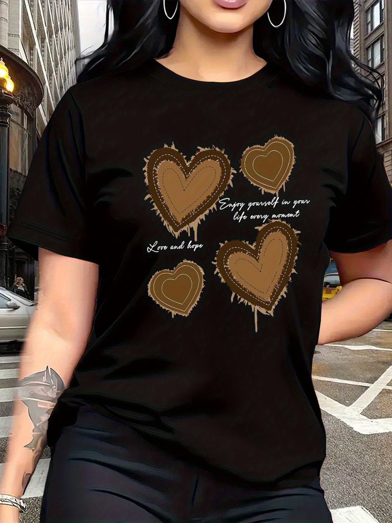 Women s Vintage Brown Heart Print T-Shirt - Casual Short Sleeve Round Neck Blouse-Compatible Top Suitable for Travel. Vacation ; Casual Attire. Machin 3XL дубильная кора
Women s Vintage Brown Heart Print T-Shirt - Casual Short Sleeve Round Neck Blouse-Compatible Top Suitable for Travel. Vacation ; Casual Attire. Machin 3XL дубильная кора