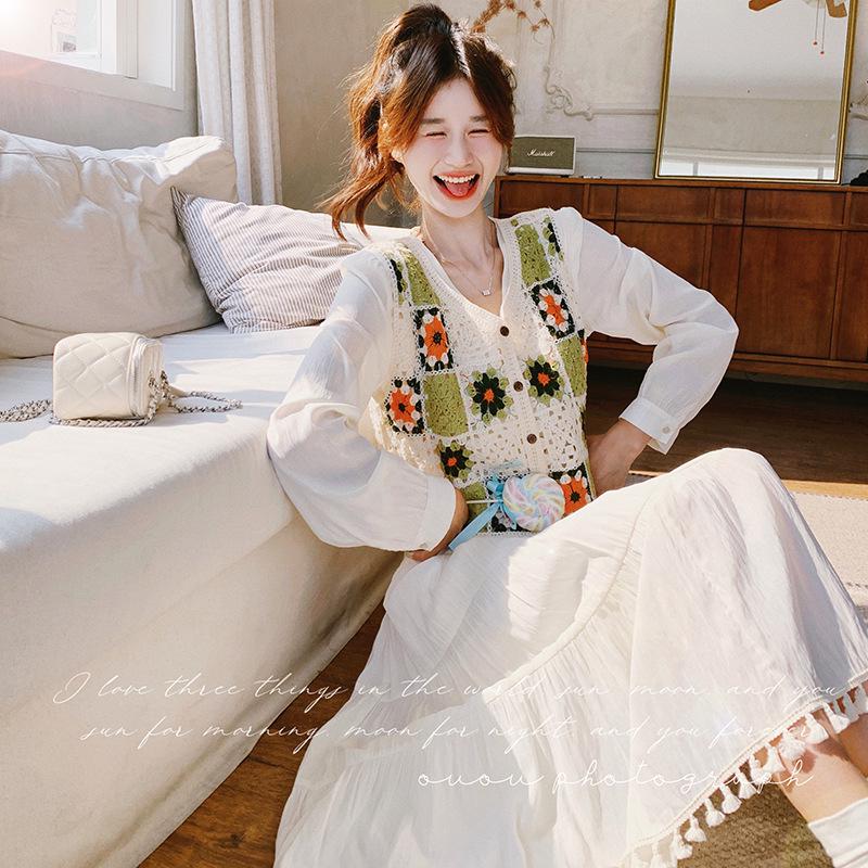 Korean Style Autumn Women s Knitted Vest Dress Two-Piece Skirt Suit XL слонова кістка/білий
Korean Style Autumn Women s Knitted Vest Dress Two-Piece Skirt Suit XL слонова кістка/білий