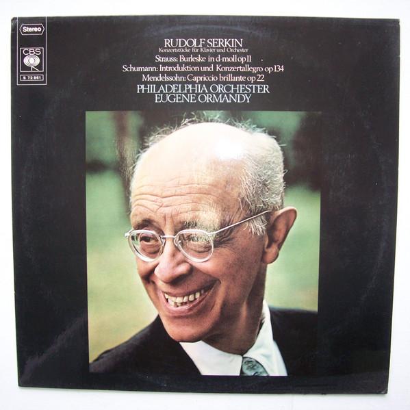 LP Record RUDOLF SERKIN PHILADELPHIA ORCHEST R. Strauss Schumann Mendelssohn S72861 CBS UK Classical Used
LP Record RUDOLF SERKIN PHILADELPHIA ORCHEST R. Strauss Schumann Mendelssohn S72861 CBS UK Classical Used