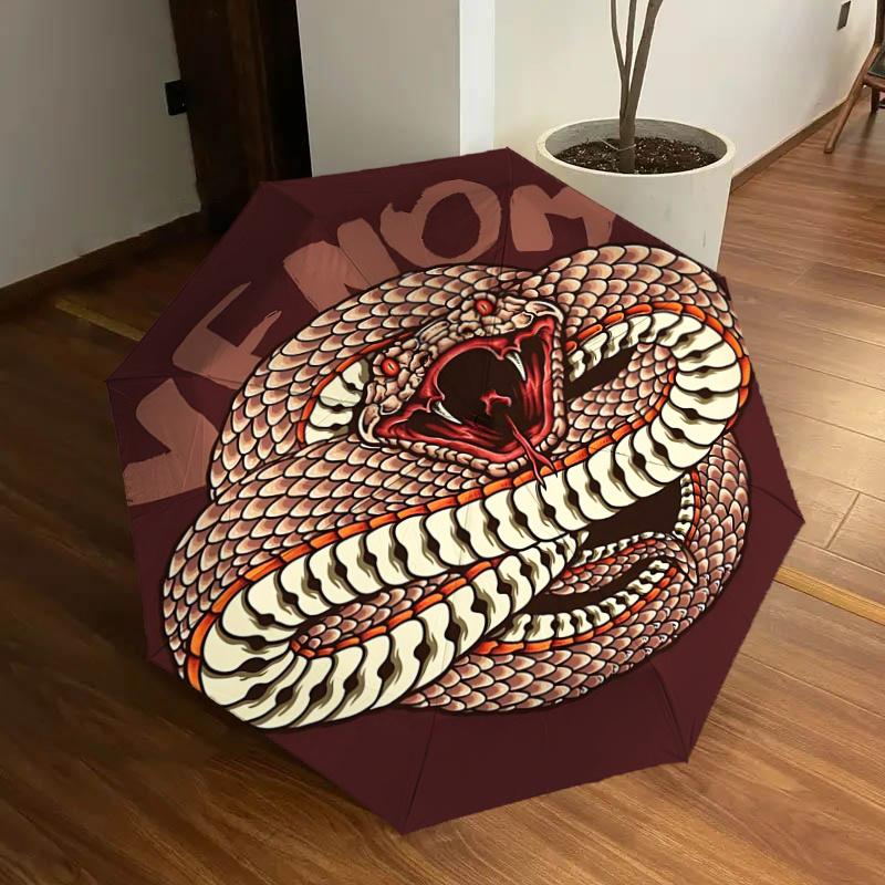 Venom Snake Print Auto Open Close Umbrella - Portable Folding Design, 8-Rib Iron Frame Outdoor Umbrella, Perfect Gift for Fans, Travelers, D
Venom Snake Print Auto Open Close Umbrella - Portable Folding Design, 8-Rib Iron Frame Outdoor Umbrella, Perfect Gift for Fans, Travelers, D