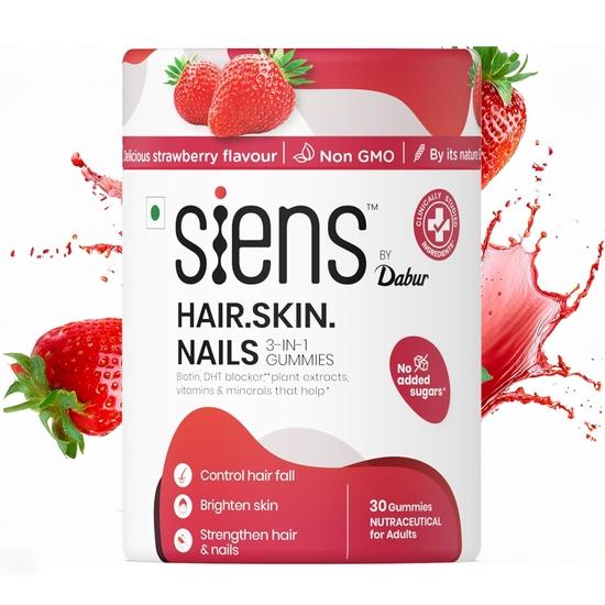 Siens By Dabur Hair, Skin & Nails (3 in 1 Gummies) - 30 pieces | Enriched with Biotin, DHT Blocker, Plant Extracts, Vitamins & Minerals& Nails
Siens By Dabur Hair, Skin & Nails (3 in 1 Gummies) - 30 pieces | Enriched with Biotin, DHT Blocker, Plant Extracts, Vitamins & Minerals& Nails