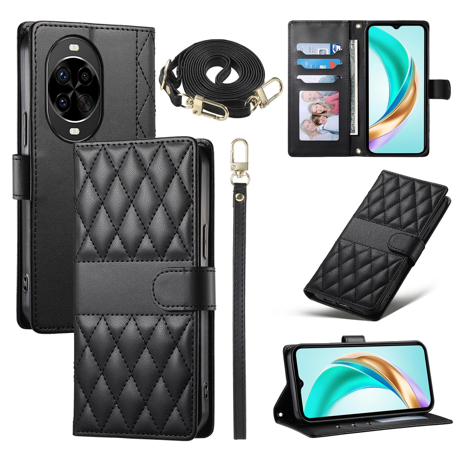 For Huawei nova 14 Pro 5G Case Rhombus Stitching Wallet Stand Leather Phone Cover with Long/Short Strap Black
For Huawei nova 14 Pro 5G Case Rhombus Stitching Wallet Stand Leather Phone Cover with Long/Short Strap Black