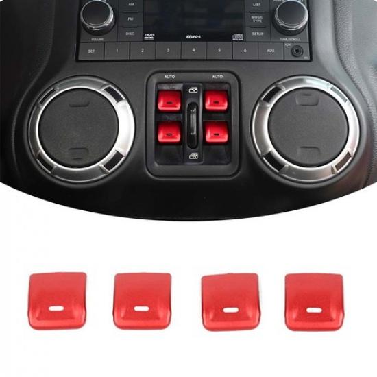 Red Window Control Switch Button Cover Trim Bezel For Jeep Wrangler JK JKU 12-18
Red Window Control Switch Button Cover Trim Bezel For Jeep Wrangler JK JKU 12-18
