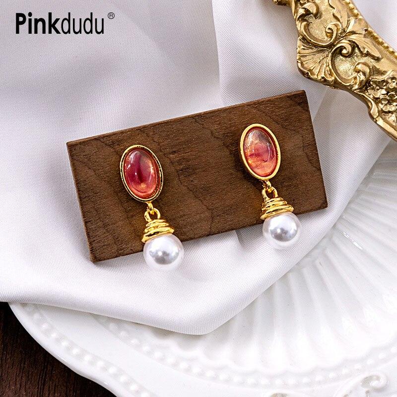 Pinkdudu модные серьги-капли с красным овальным опалом и имитацией жемчуга, легкие, роскошные, простые зеленые серьги в стиле ретро для женщин, ювелирные изделия, подарки PD1537
Pinkdudu модные серьги-капли с красным овальным опалом и имитацией жемчуга, легкие, роскошные, простые зеленые серьги в стиле ретро для женщин, ювелирные изделия, подарки PD1537