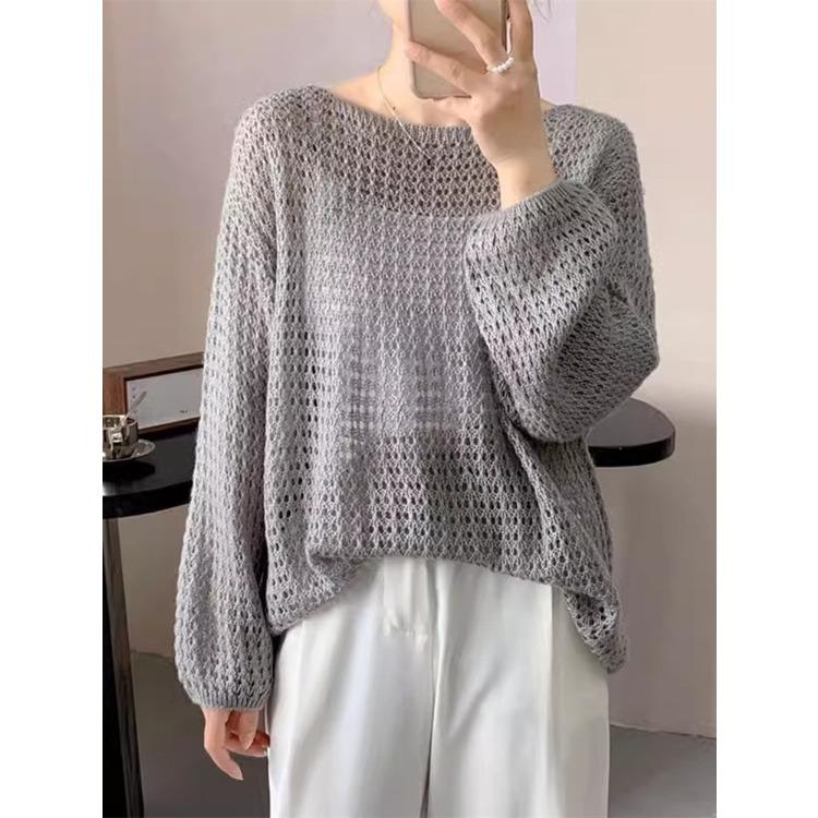 Весна и лето корейский свободный длинный рукав солнцезащитный топ ленивый стиль ажурный трикотажный чехол для женщин 3XL серый
Весна и лето корейский свободный длинный рукав солнцезащитный топ ленивый стиль ажурный трикотажный чехол для женщин 3XL серый