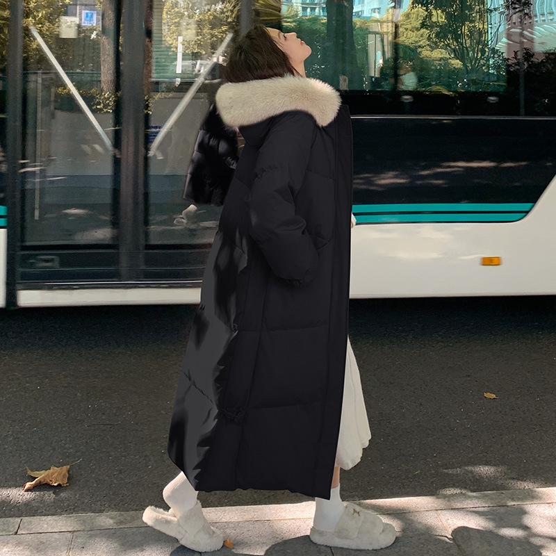 Large fur collar medium and long down cotton-padded clothes women s new loose cotton-padded clothes winter thickened knee-padded jacket S чёрный
Large fur collar medium and long down cotton-padded clothes women s new loose cotton-padded clothes winter thickened knee-padded jacket S чёрный