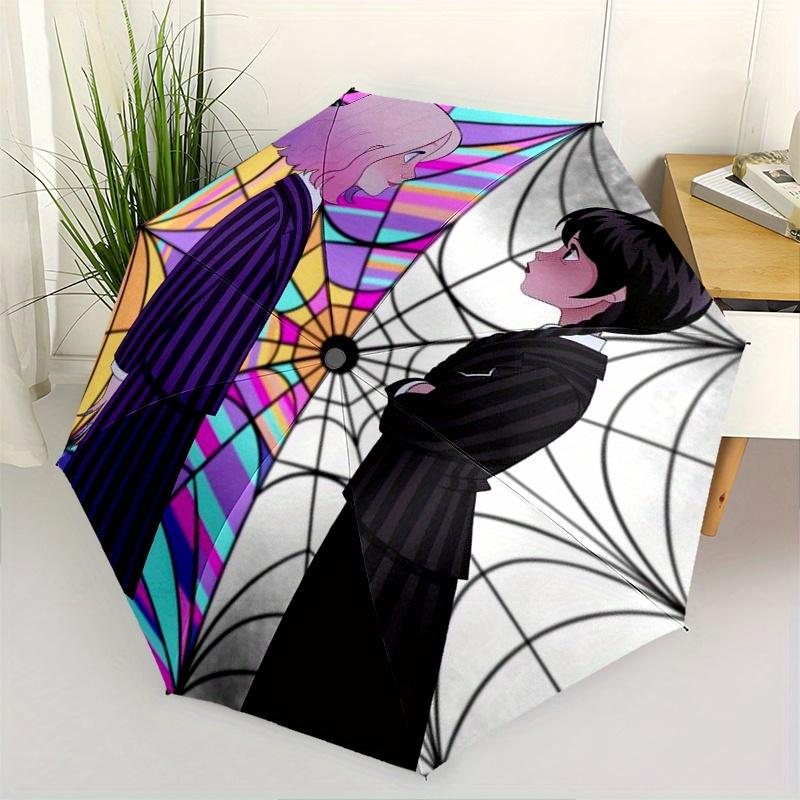 Wednesday Addams,Gothic Style Automatic Folding Umbrella 8 Ribs Lightweight Design, Durable Iron Frame, Compact and Portable, Ideal Birthda
Wednesday Addams,Gothic Style Automatic Folding Umbrella 8 Ribs Lightweight Design, Durable Iron Frame, Compact and Portable, Ideal Birthda