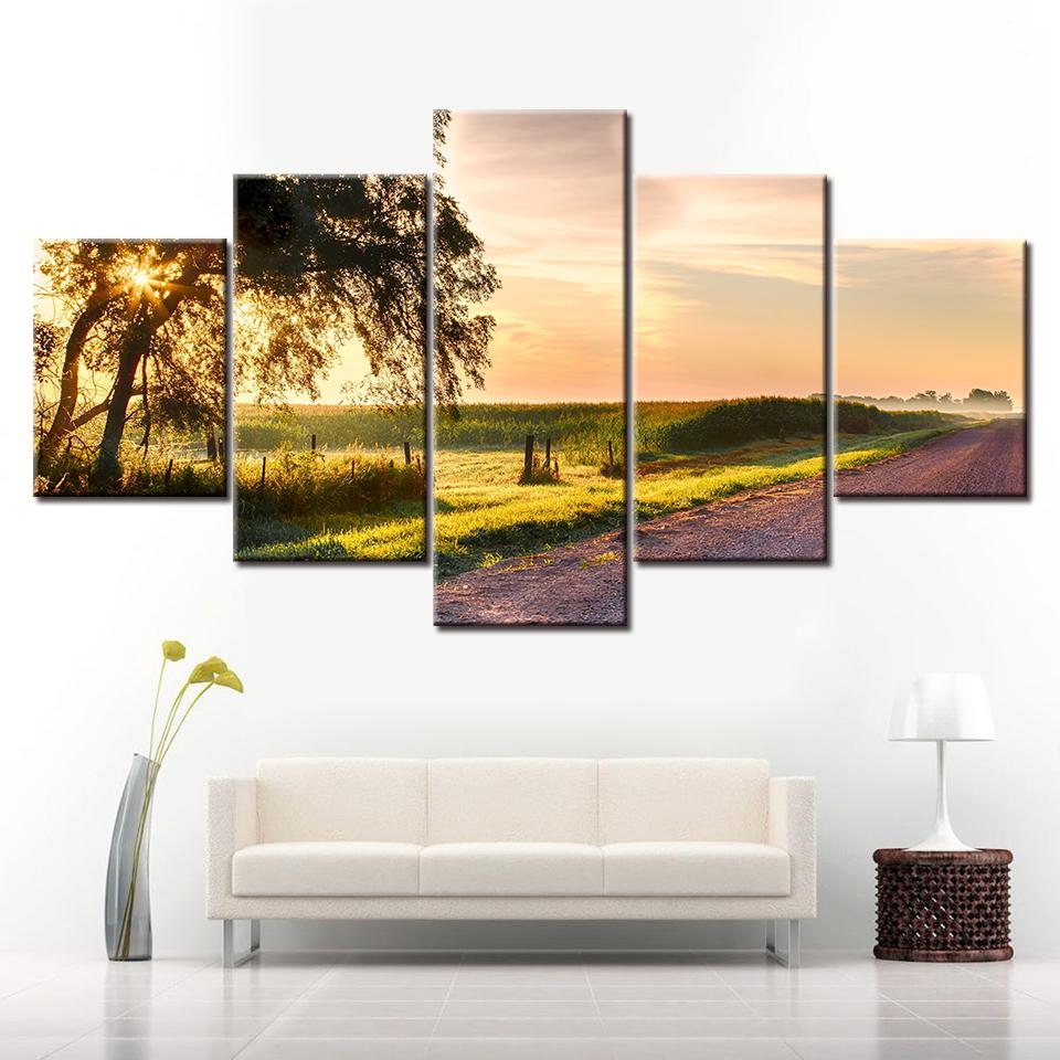 5 Panel Canvas Painting HD Sunrise with forest in morning beautiful scenery wallpapers poster for living room Home Decor 20x35 20x45 20x55cm
5 Panel Canvas Painting HD Sunrise with forest in morning beautiful scenery wallpapers poster for living room Home Decor 20x35 20x45 20x55cm