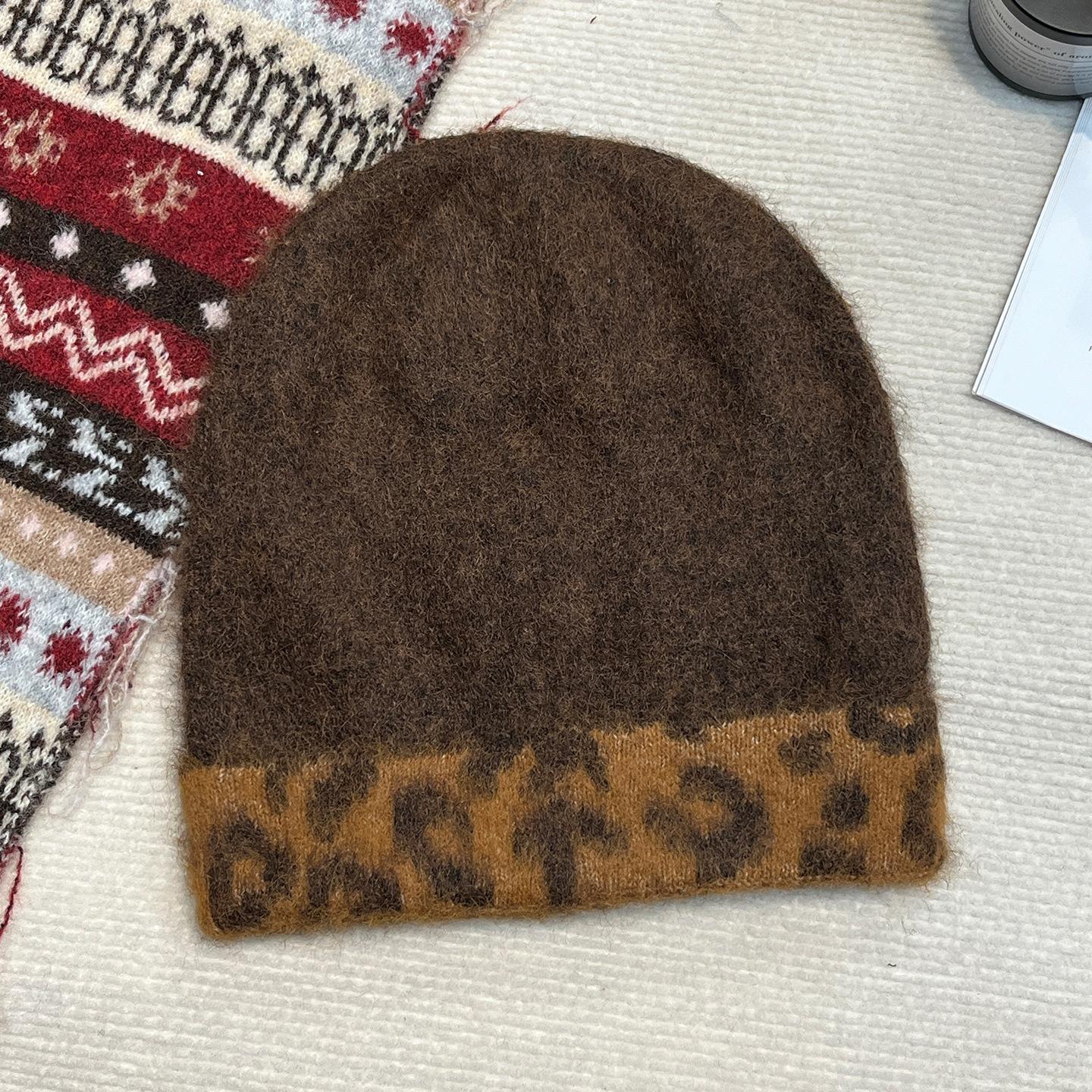 Autumn Winter Leopard Print Colour-Block Knitted Beanie Melange Vintage-Style Warm Earflap Hat Soft Fleece One Size
Autumn Winter Leopard Print Colour-Block Knitted Beanie Melange Vintage-Style Warm Earflap Hat Soft Fleece One Size