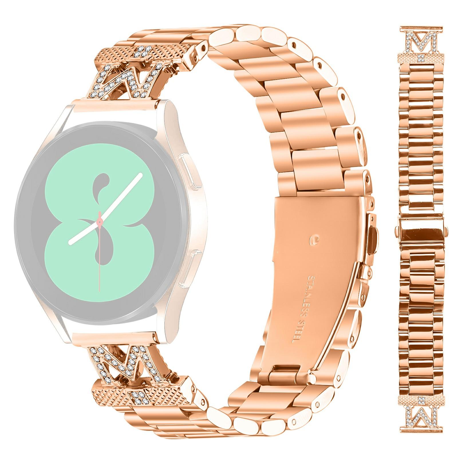 For TicWatch E/E3 Watch Strap Rhinestones Decor 3-Bead Stainless Steel Band Rose Gold
For TicWatch E/E3 Watch Strap Rhinestones Decor 3-Bead Stainless Steel Band Rose Gold