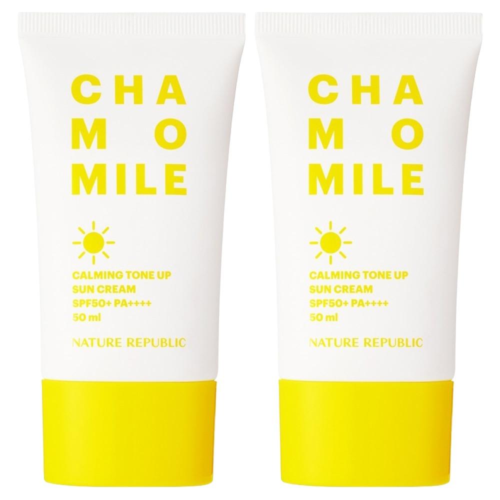 Nature Republic Chamomile Calming Tone-up Sun Cream SPF50+ PA++++ 50ml x 2
Nature Republic Chamomile Calming Tone-up Sun Cream SPF50+ PA++++ 50ml x 2