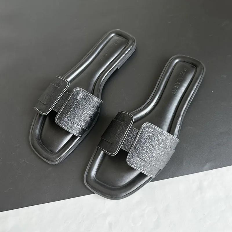 2025 Женские современные тапочки Роскошные кожаные тапочки Женские сандалии Повседневные шлепанцы Летняя уличная удобная обувь на плоской подошве 37 чёрный
2025 Женские современные тапочки Роскошные кожаные тапочки Женские сандалии Повседневные шлепанцы Летняя уличная удобная обувь на плоской подошве 37 чёрный