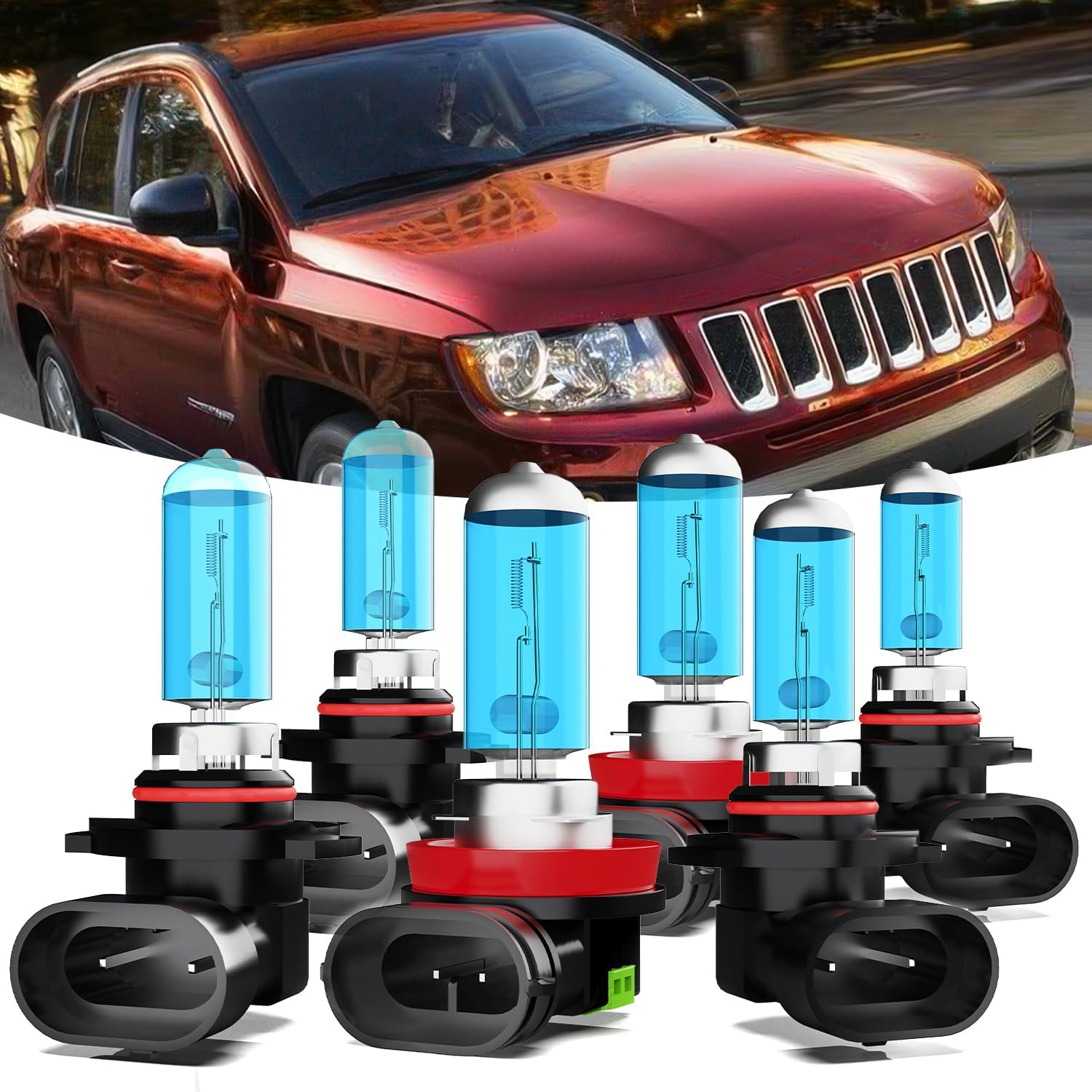 Headlights Fit For Kia Sorento 2014-2018 Halogen Headlight Bulbs,H7 High Beam+ H7 Low Beam+ 880/881/H27 Fog Light Combo,Plug And Play,Pack of 6 (Kia Year:2011-2013 for Jeep C
Headlights Fit For Kia Sorento 2014-2018 Halogen Headlight Bulbs,H7 High Beam+ H7 Low Beam+ 880/881/H27 Fog Light Combo,Plug And Play,Pack of 6 (Kia Year:2011-2013 for Jeep C