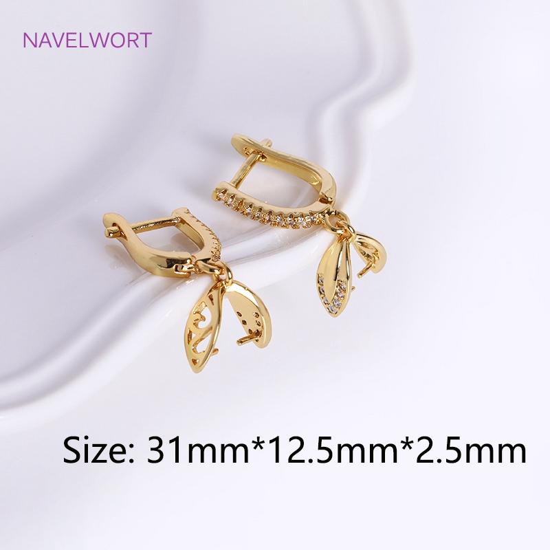 Trendy Earring Hook With Clamp Pinch Clip Bails,Brass Metal Inlaid Zircon U Earring Clasp Findings Premium Luxury Accessories 2 pieces
Trendy Earring Hook With Clamp Pinch Clip Bails,Brass Metal Inlaid Zircon U Earring Clasp Findings Premium Luxury Accessories 2 pieces
