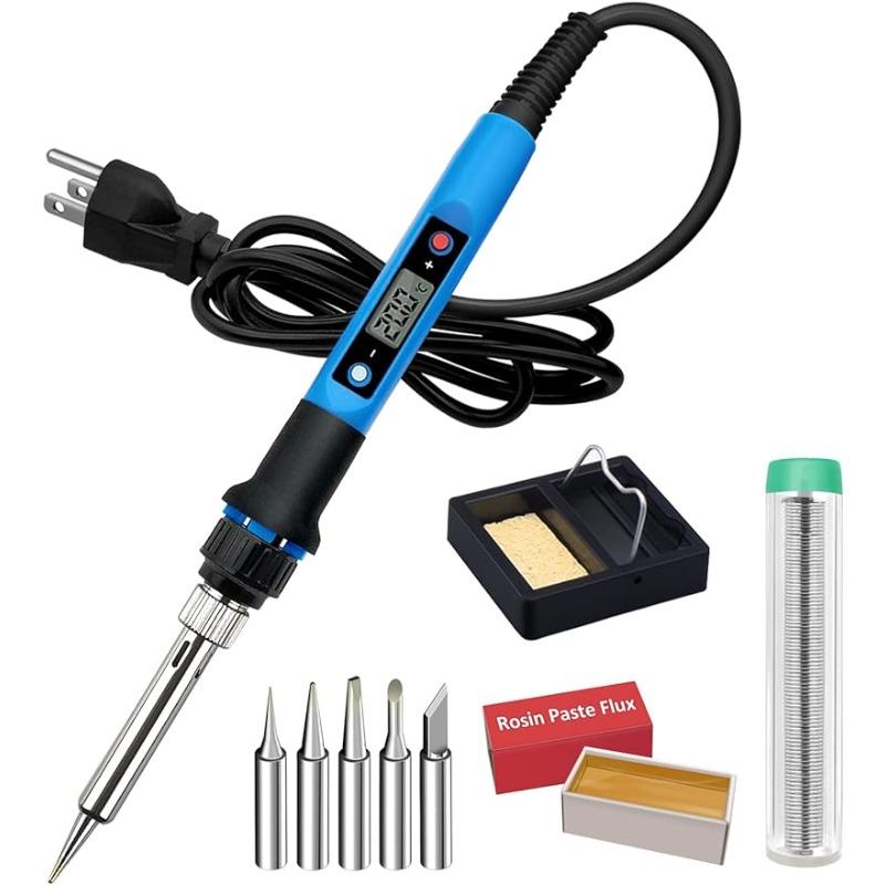 Soldering Iron Kit 80W 110V Fast Heat up in 10s LCD Digital Adjustable Temperature Soldering Gun Thermostatic Soldering Kit for Electronic
Soldering Iron Kit 80W 110V Fast Heat up in 10s LCD Digital Adjustable Temperature Soldering Gun Thermostatic Soldering Kit for Electronic