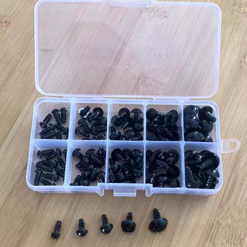 DIY Simulation Black Toy Animal Eyes - Set of 100 Pieces (Black Bean/Screw Eye Design) 6mm 100 pcs Bagged
DIY Simulation Black Toy Animal Eyes - Set of 100 Pieces (Black Bean/Screw Eye Design) 6mm 100 pcs Bagged