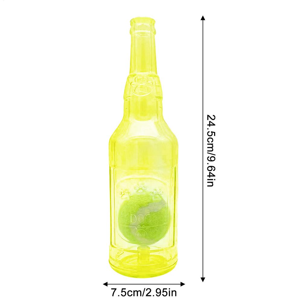 Pet Chew Toy TPR Bite-Resistant Beer Bottle Dog Toy Squeaky Dog Toys Puppy Teeth Cleaning Chew Interactive Toy Pet Accessories S жовтий
Pet Chew Toy TPR Bite-Resistant Beer Bottle Dog Toy Squeaky Dog Toys Puppy Teeth Cleaning Chew Interactive Toy Pet Accessories S жовтий