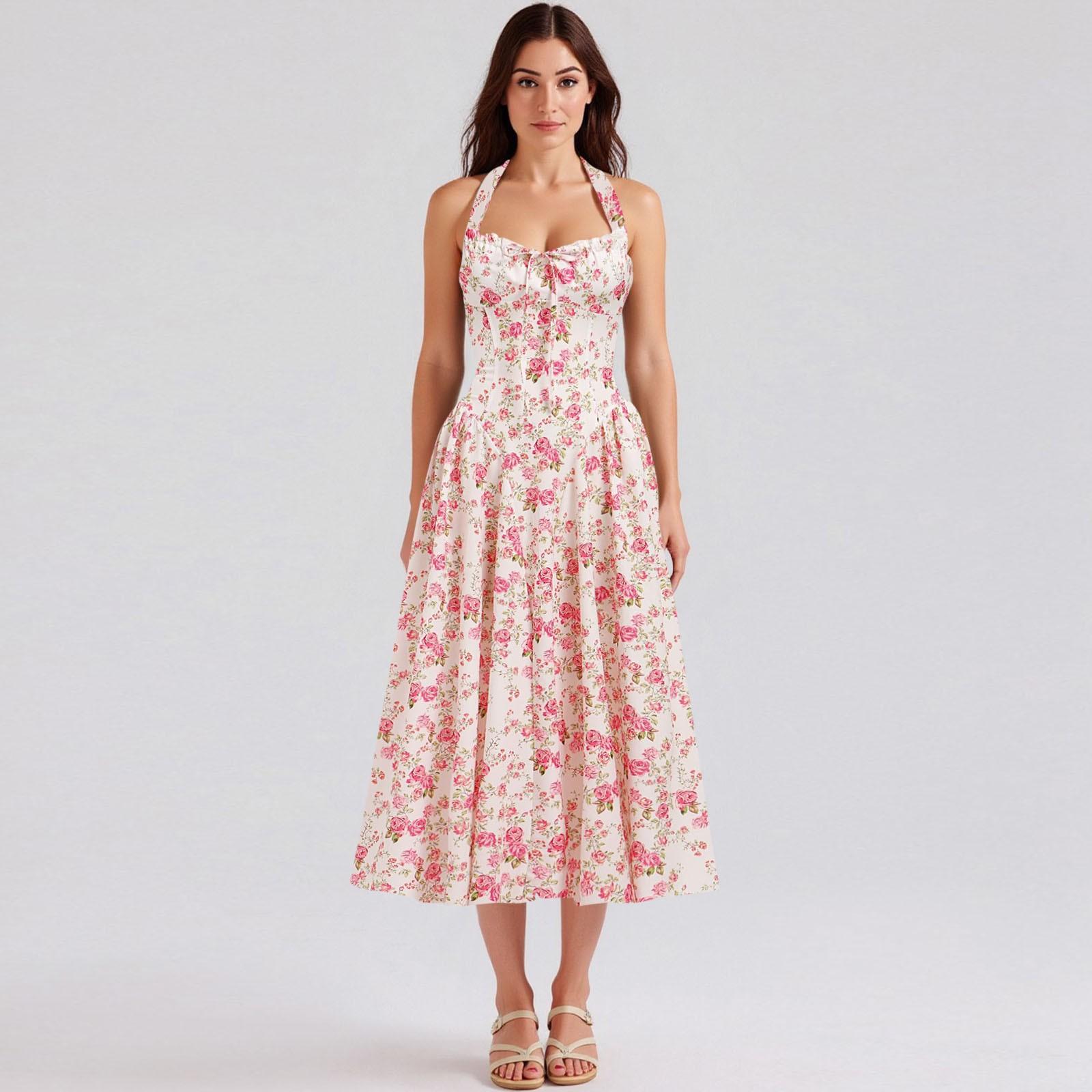 Women s Fashion Summer Bohemian Floral Print Neck Strap Sleeveless Zipper Lace Dress M червоний
Women s Fashion Summer Bohemian Floral Print Neck Strap Sleeveless Zipper Lace Dress M червоний