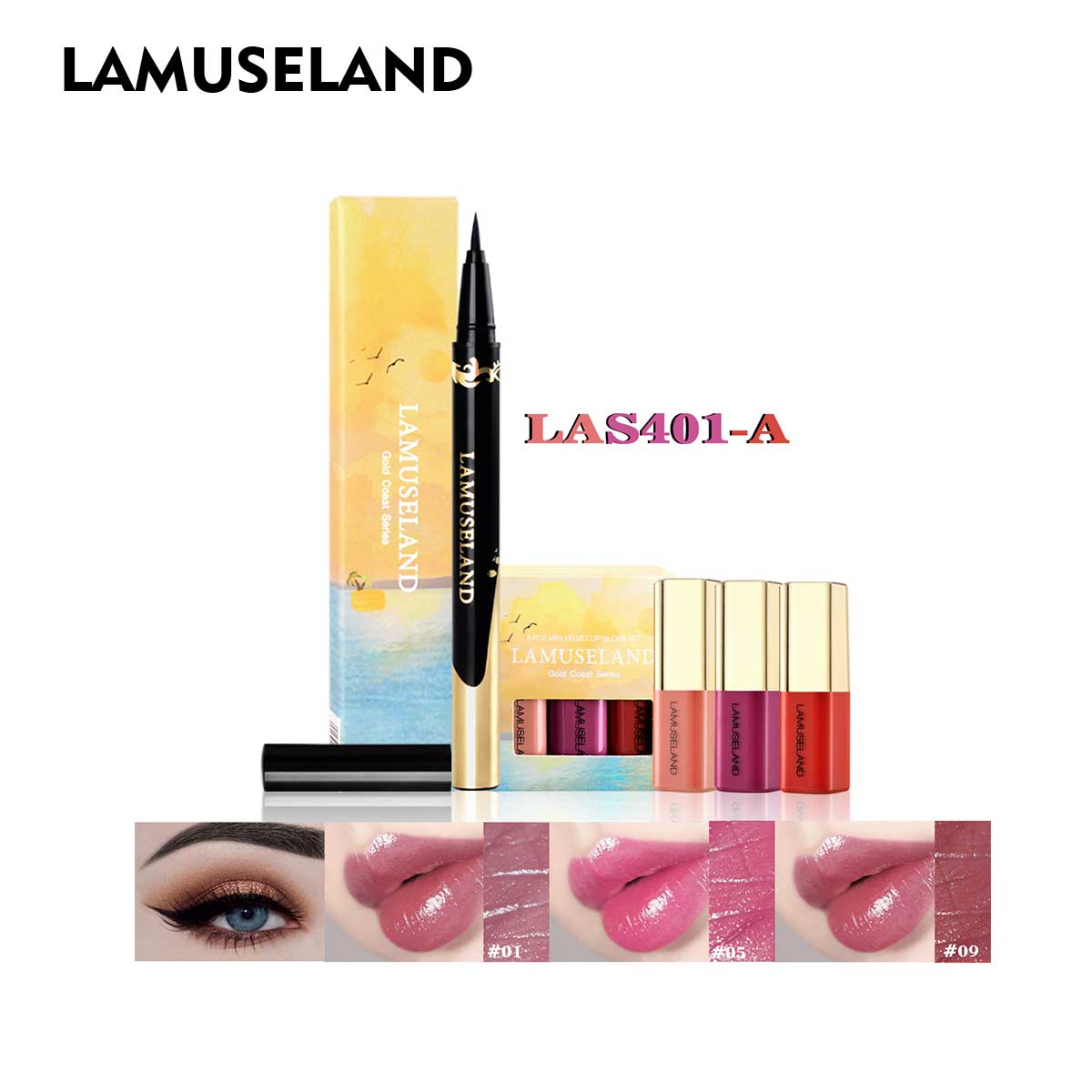 Набір макіяжу LAMUSELAND, 3 шт./набір, блиск для губ і водонепроникна чорна підводка для очей #LAS401
Набір макіяжу LAMUSELAND, 3 шт./набір, блиск для губ і водонепроникна чорна підводка для очей #LAS401