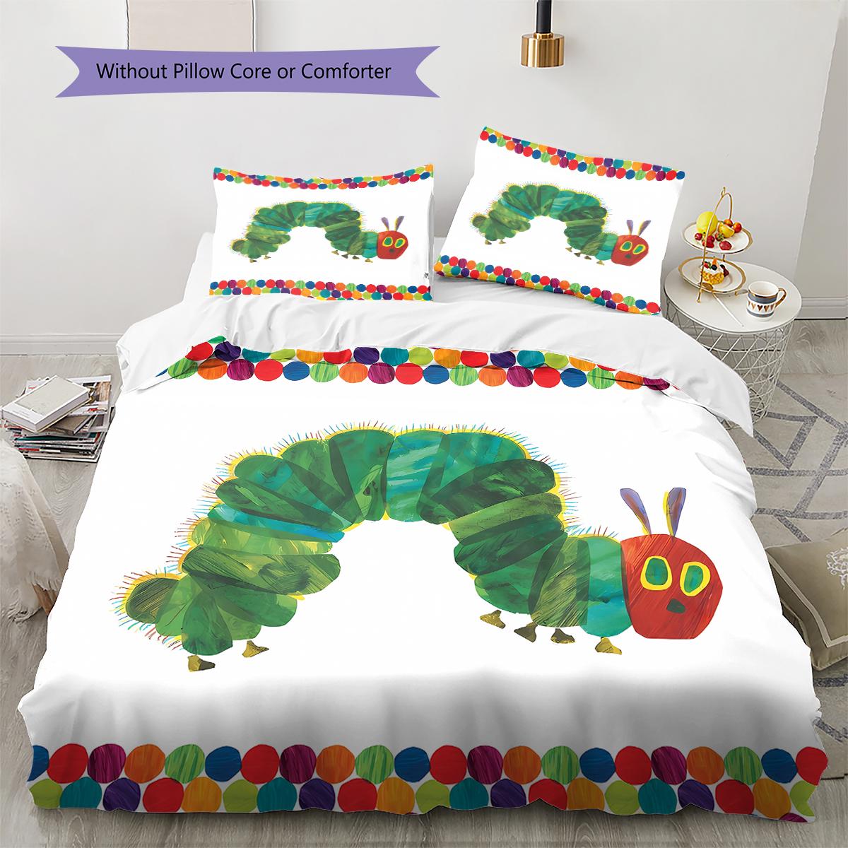 The Very Hungry Caterpillar Pattern Bedding,Quilt Set Quilt Cover Pillowcase Home Birthday Gift (1 * duvet cover + 2 * pillowcase, without core) 200x200cm
The Very Hungry Caterpillar Pattern Bedding,Quilt Set Quilt Cover Pillowcase Home Birthday Gift (1 * duvet cover + 2 * pillowcase, without core) 200x200cm