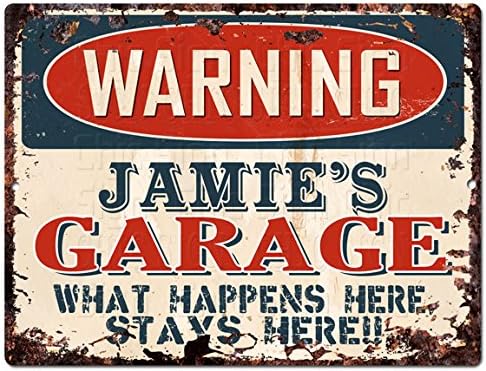 WARNING JAMIES GARAGE Tin Chic Sign Vintage Retro Rustic Metal Plate Store Home Man Cave Decor Funny Giftaluminum 20x30cm(7.8x11.8inch)
WARNING JAMIES GARAGE Tin Chic Sign Vintage Retro Rustic Metal Plate Store Home Man Cave Decor Funny Giftaluminum 20x30cm(7.8x11.8inch)