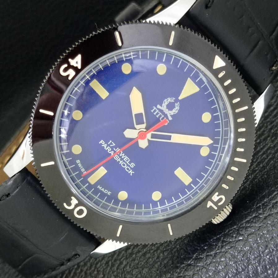 TITUS 40MM TURNABLE BEZEL SWISS MENS REFURBISHED BLUE DIAL WATCH 430564-2 R103-a430564
TITUS 40MM TURNABLE BEZEL SWISS MENS REFURBISHED BLUE DIAL WATCH 430564-2 R103-a430564