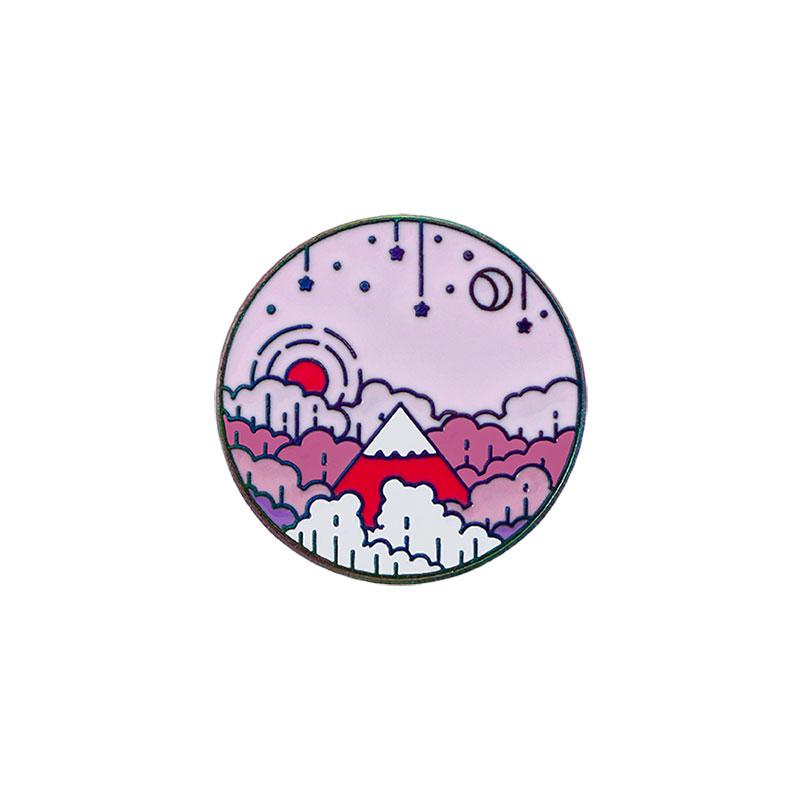 Funny Outdoor Sunrise Enamel Brooches Colorful Plated Wilderness Round Pins For Backpack Bag Badge
Funny Outdoor Sunrise Enamel Brooches Colorful Plated Wilderness Round Pins For Backpack Bag Badge