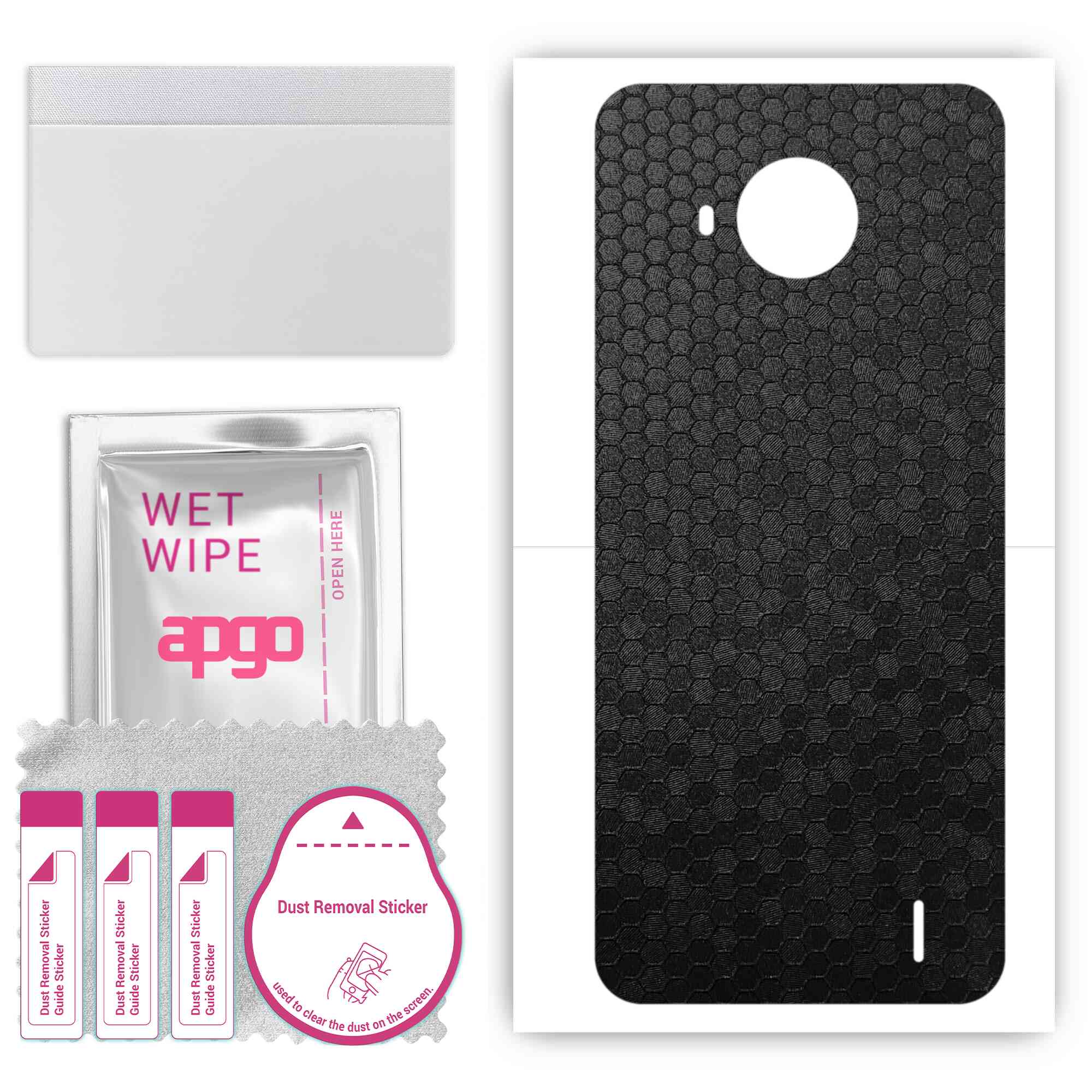 apgo Protective Skin Sticker for the back compatible with Nokia C20 Plus, Wrap Film, Foil, Vinyl - Pattern Black Honeycomb
apgo Protective Skin Sticker for the back compatible with Nokia C20 Plus, Wrap Film, Foil, Vinyl - Pattern Black Honeycomb