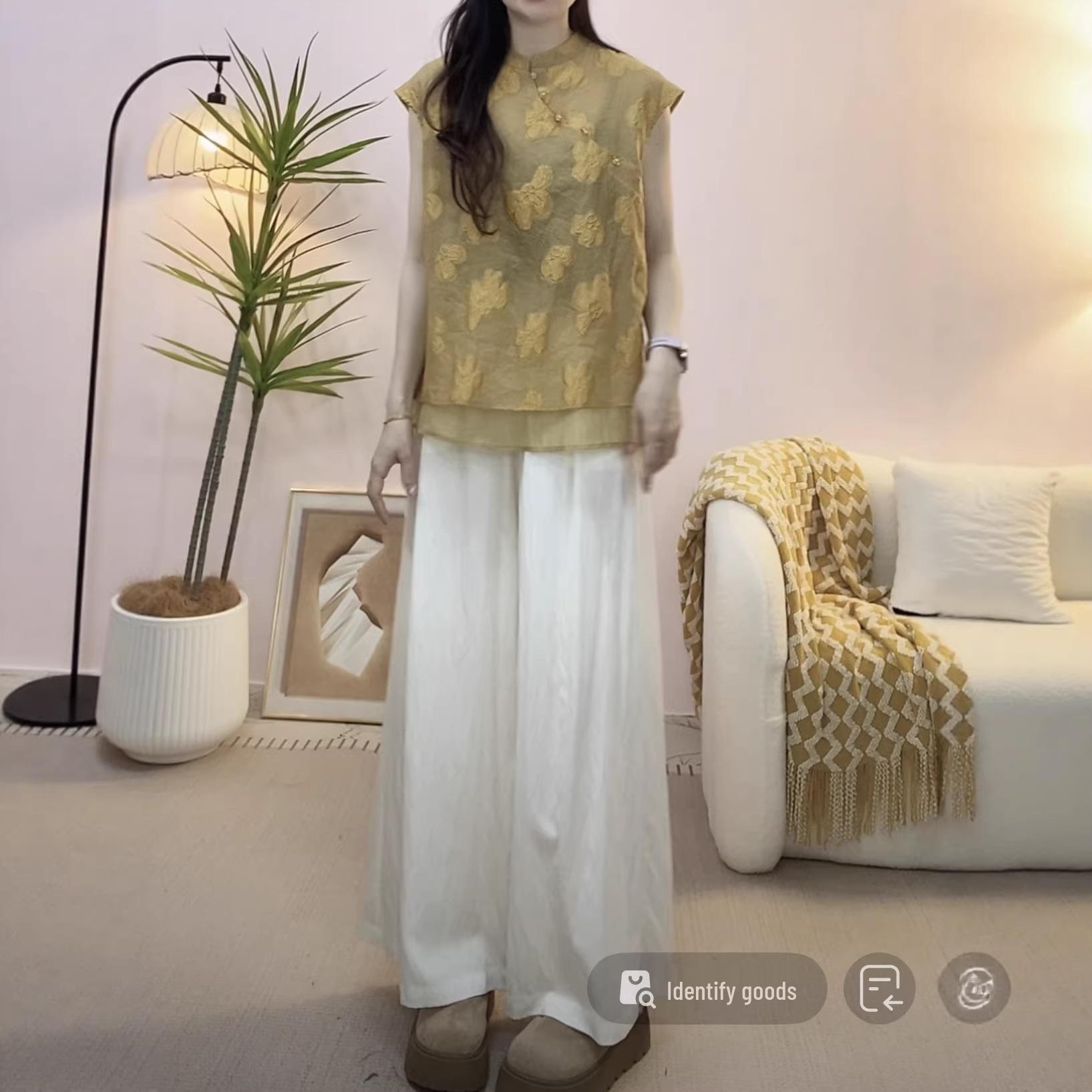 2026 Summer Chic Sleeveless Top & Wide-Leg Pants Set M (45-54 kg) жёлтый
2026 Summer Chic Sleeveless Top & Wide-Leg Pants Set M (45-54 kg) жёлтый
