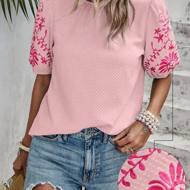 Spring and Summer New Embroidery Round Neck Puff Sleeve Blouse Top for Women M
Spring and Summer New Embroidery Round Neck Puff Sleeve Blouse Top for Women M