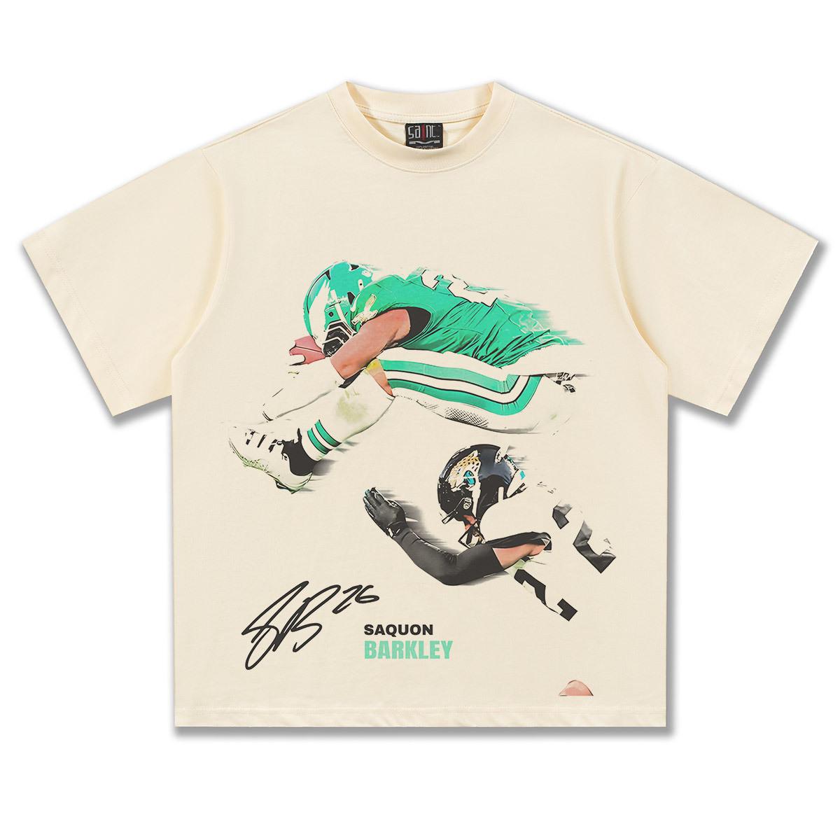 2025 Весна/Лето Тяжеловесная футболка с коротким рукавом из чистого хлопка с Сакуоном Баркли (Saquon Barkley) НФЛ L
2025 Весна/Лето Тяжеловесная футболка с коротким рукавом из чистого хлопка с Сакуоном Баркли (Saquon Barkley) НФЛ L