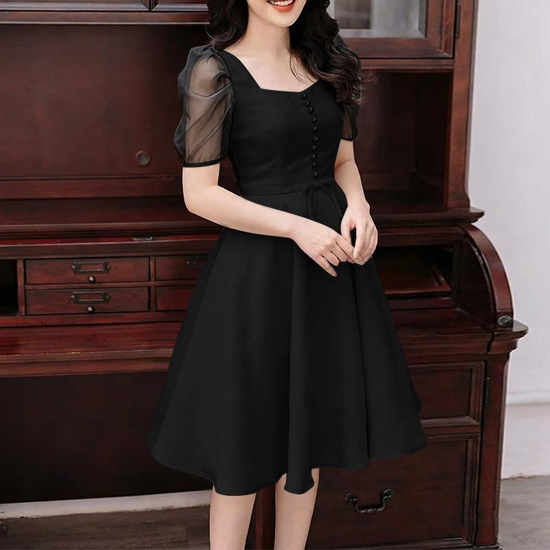 ZANZEA Women Casual Square Collar Splice Short Sleeve Elegant Dress 3XL чорний
ZANZEA Women Casual Square Collar Splice Short Sleeve Elegant Dress 3XL чорний
