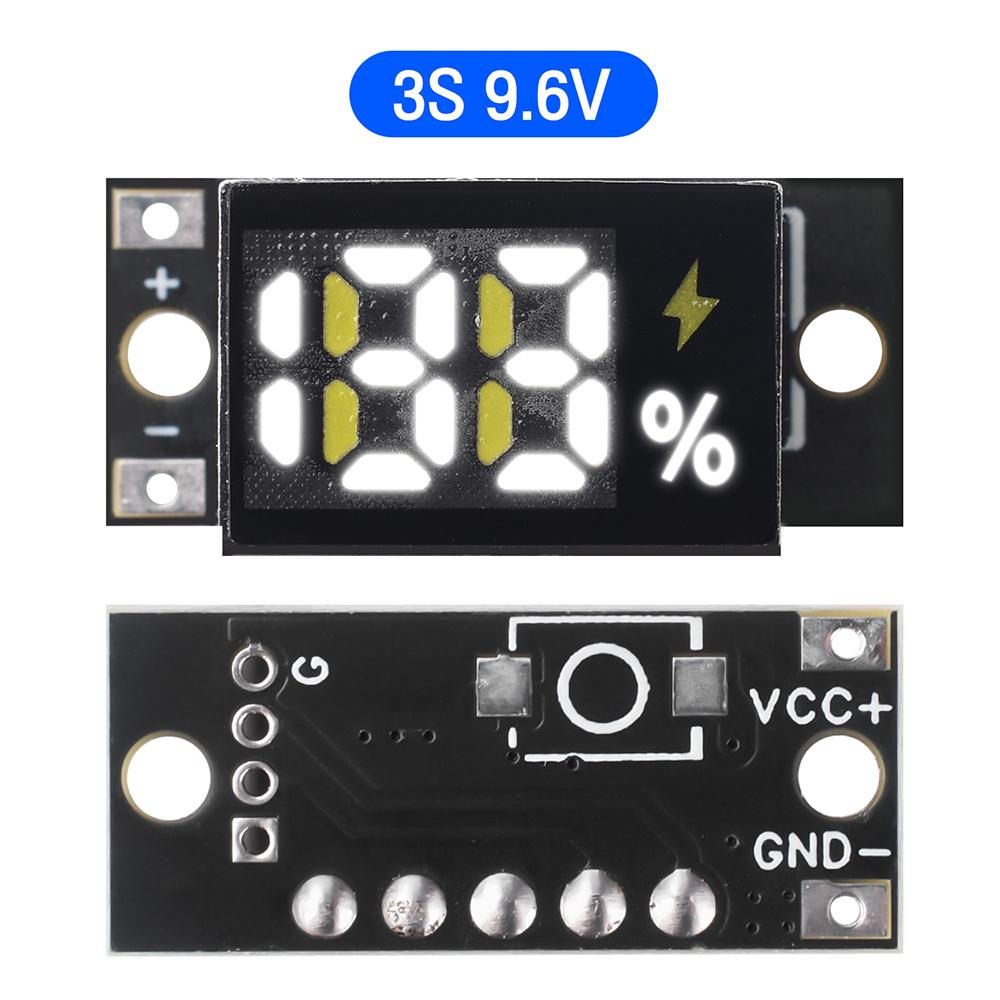 1-4S Mini Power Indicator 1S 2S 3S 4S LiFePO4 Lithium Battery Capacity Meter Precision LED Electricity Percentage Display Module 3-12.8V
1-4S Mini Power Indicator 1S 2S 3S 4S LiFePO4 Lithium Battery Capacity Meter Precision LED Electricity Percentage Display Module 3-12.8V