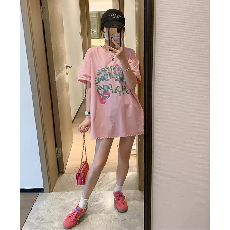 Pure cotton unique chic beautiful top super good-looking pink letter printing short-sleeved t-shirt women s 2025 new S
Pure cotton unique chic beautiful top super good-looking pink letter printing short-sleeved t-shirt women s 2025 new S