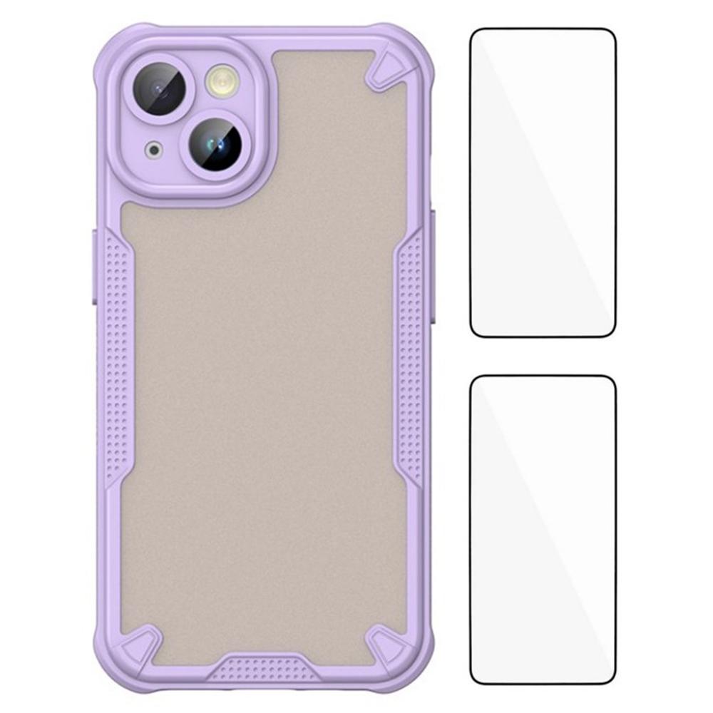 WANLONFENG MFFJ Series For iPhone 15 Back Cover with 2PCS Tempered Glass TPU+Acrylic Phone Case Purple
WANLONFENG MFFJ Series For iPhone 15 Back Cover with 2PCS Tempered Glass TPU+Acrylic Phone Case Purple